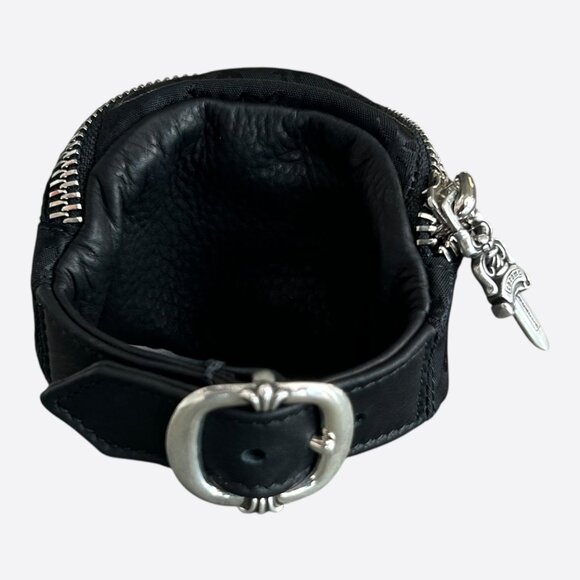 Chrome Hearts Black Stencil Nylon Wrist Bag - Picture 3 of 4